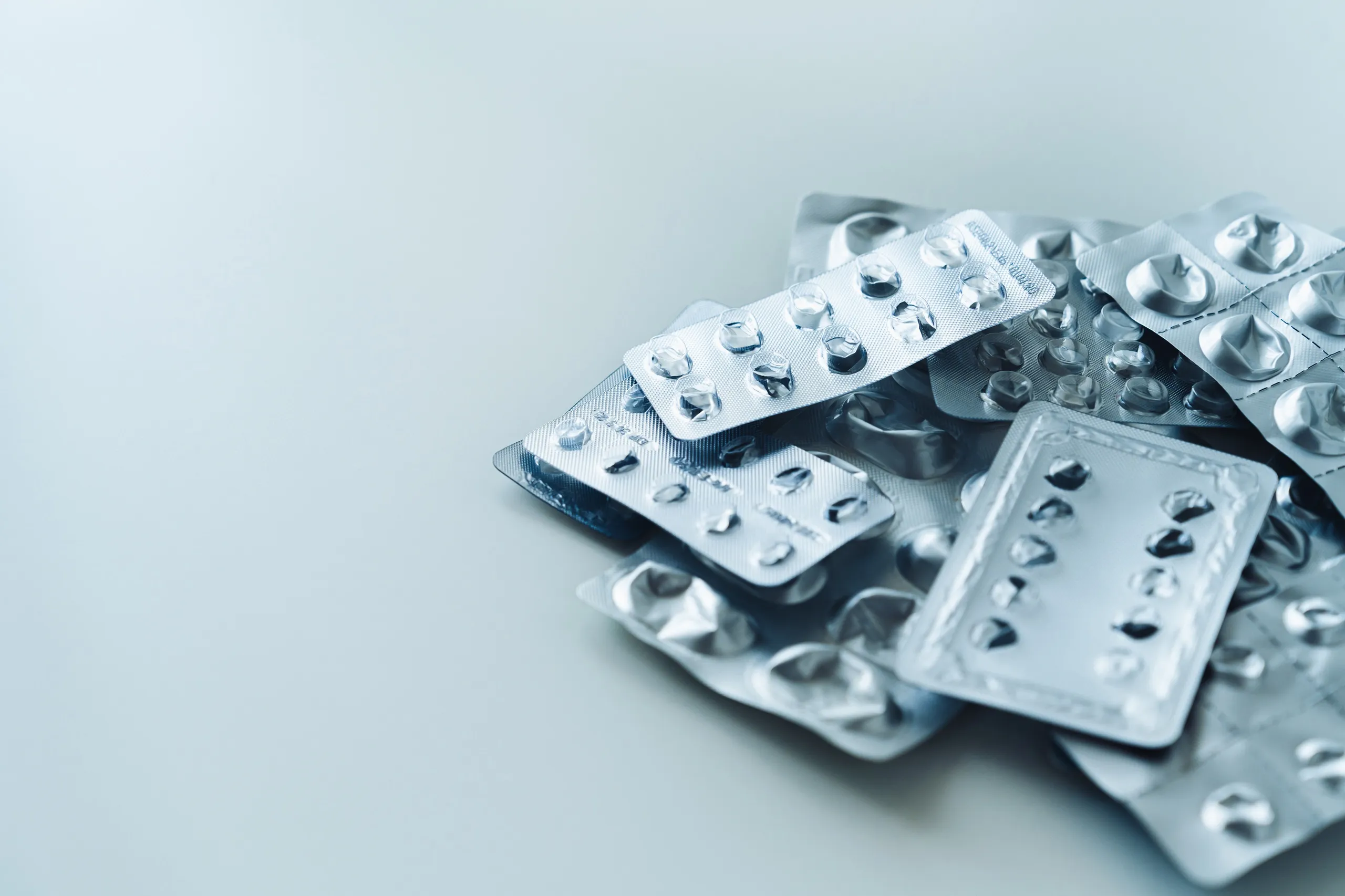 Empty,pill,blister,packs,symbolizing,chronic,illness,,treatment,fatigue,,emotional